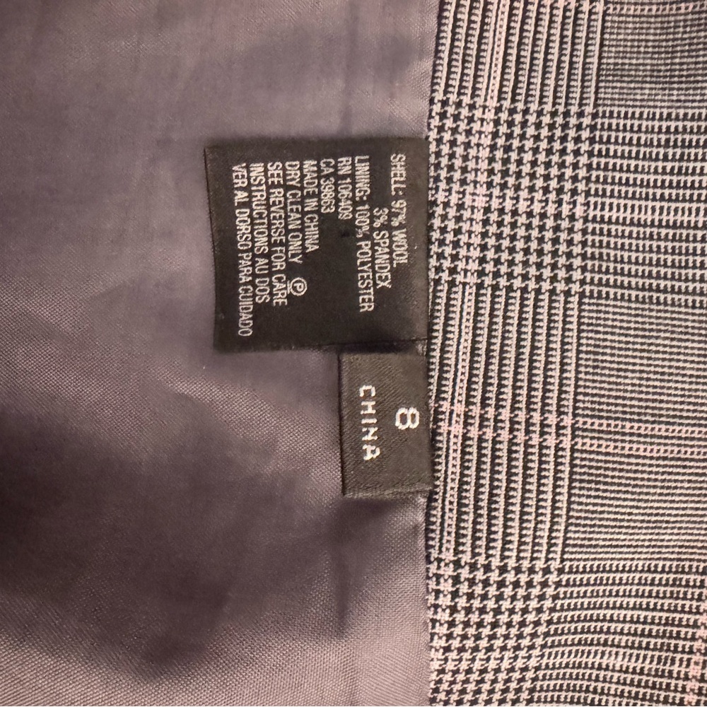 Tahari Gray and Pink Plaid A-Line Skirt - Picture 5 of 5